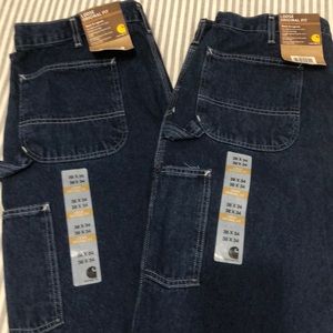 NWT🔥2 Pairs 38/34 Mens Carhartt Carpenter Jeans